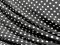 VF224-43 Record Dots - Black Rayon Fabric with Off-White Polka Dots