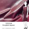 VF225-08 Persephone Imposter - Dark Burgundy Lightweight Stretch Faux Leather Fabric with Black Backing