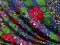 VF226-16 Kir Blooms - Colorful Floral Print on Navy Rayon Jersey Fabric