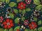 VF226-29 Tante Blooms - Colorful Floral Print on  Spruce Green Rayon Jersey Fabric