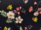 VF231-19 Extant Primavera - Floral Print on Black Techno Scuba Fabric