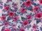 VF232-09 Louis Impression - Coral and Purple Floral Print on Muted Blue Extra Wide Rayon Jersey Fabric