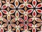 VF236-09 Giving Petals - Burnt Sienna + Tan + Ivory + Black Bubble Crepe Georgette Fabric