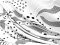 VF241-39 Cards Intrigue - Black and White Abstract Textured Double-knit Fabric