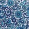 Cotton Bandana Print - Style #4 - Turquoise/Royal